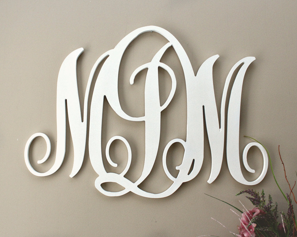 Wooden Vine Monogram Decor