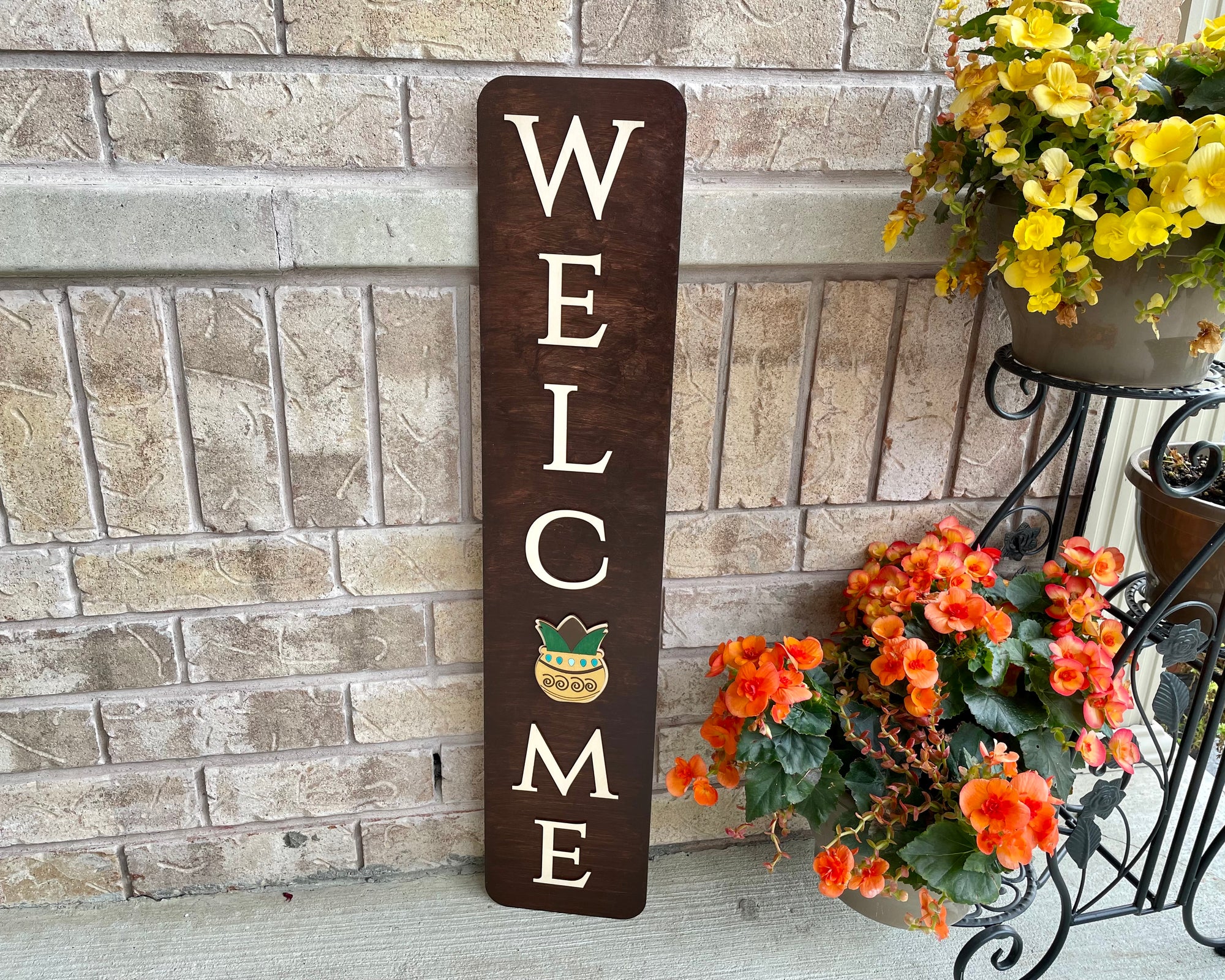 Welcome Interchangeable Sign With Indian Themes