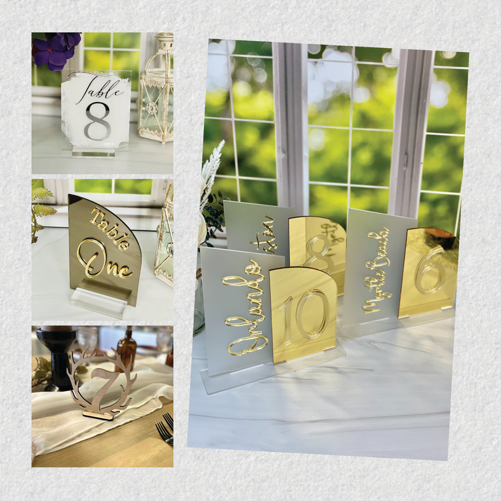 Table Numbers & Place Settings