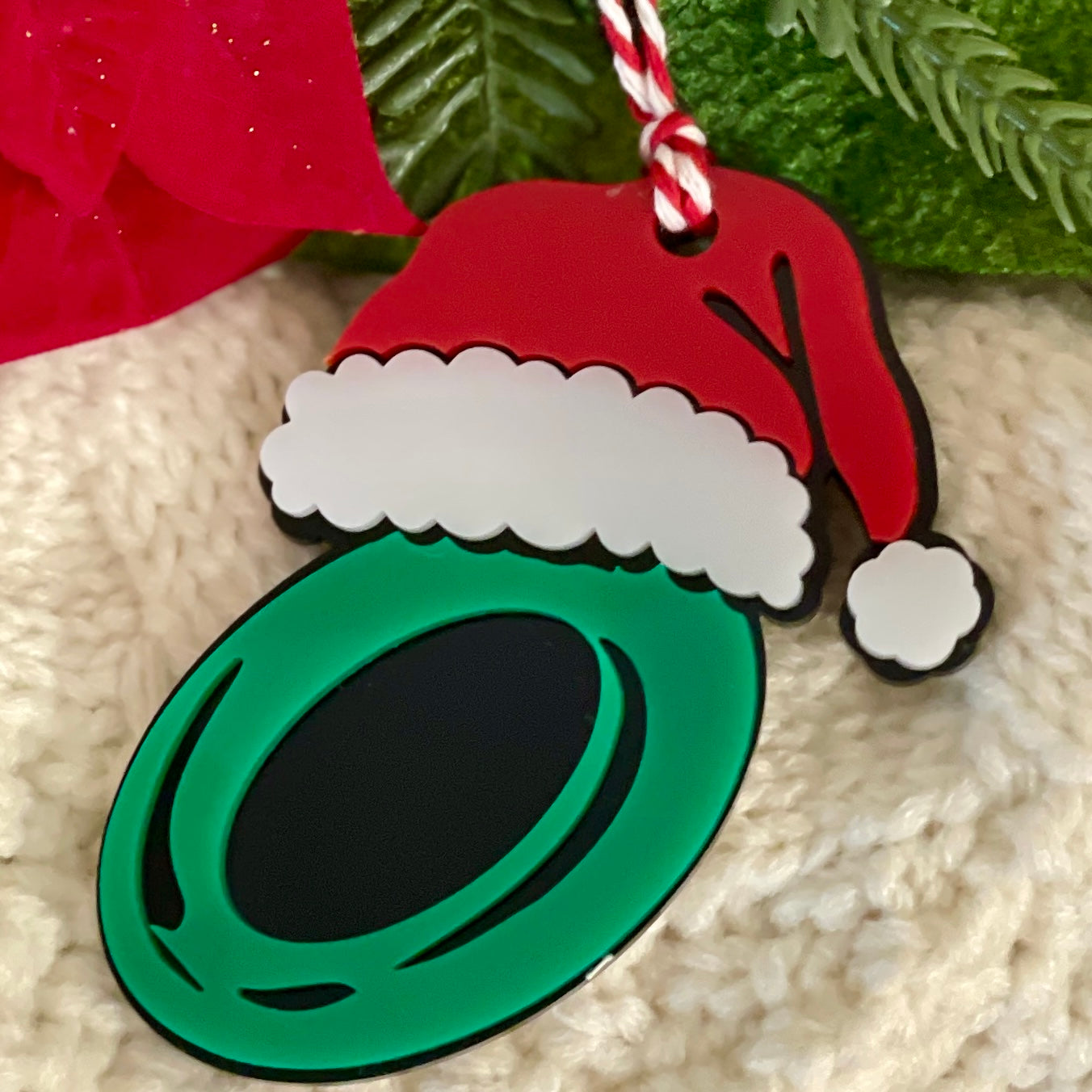 Santa Hat Sport Ball Ornaments