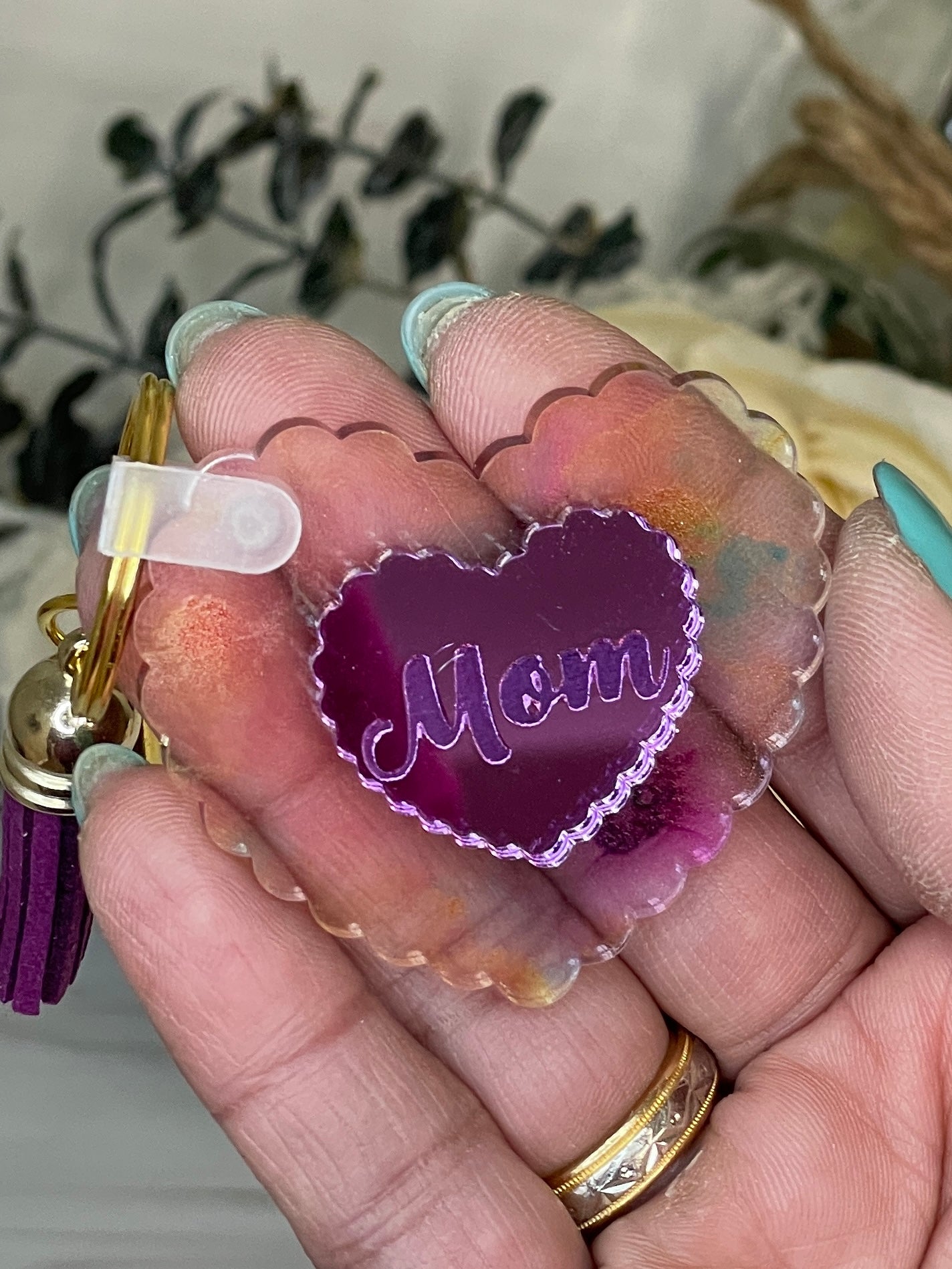 Heart Shaped Acrylic Keychain