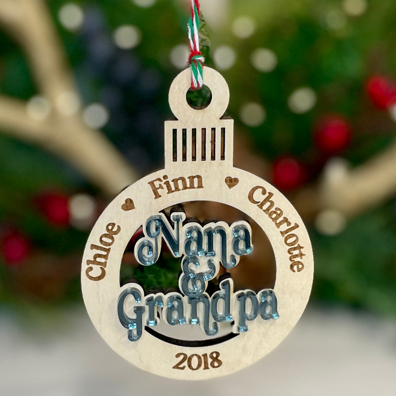 Personalized Grandparents Christmas Ornament