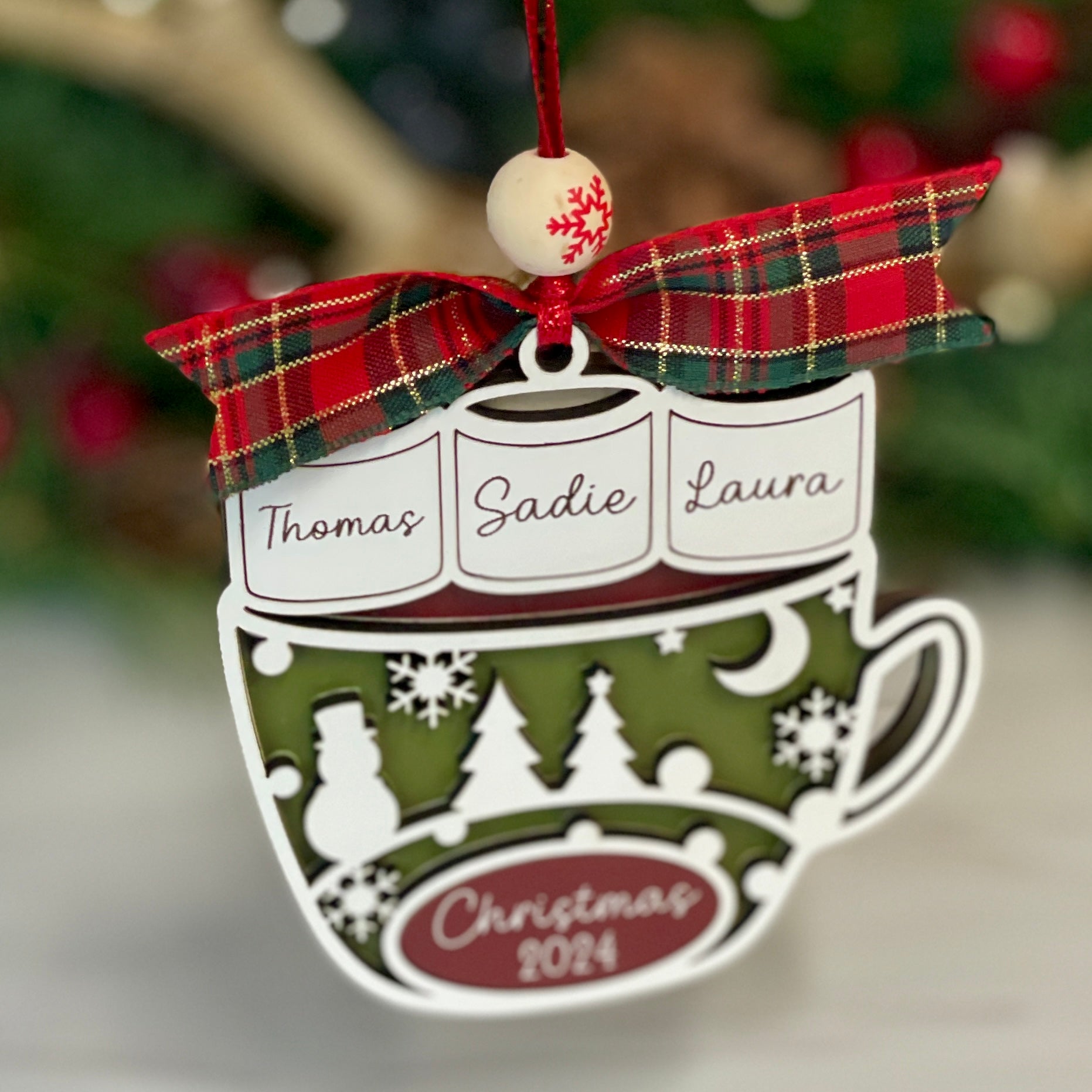 Personalized Christmas Ornament - Marshmallows