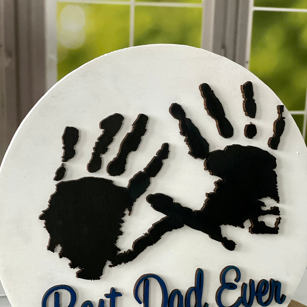 Personalized Father's Day Gift, Best Dad Hand Down Sign
