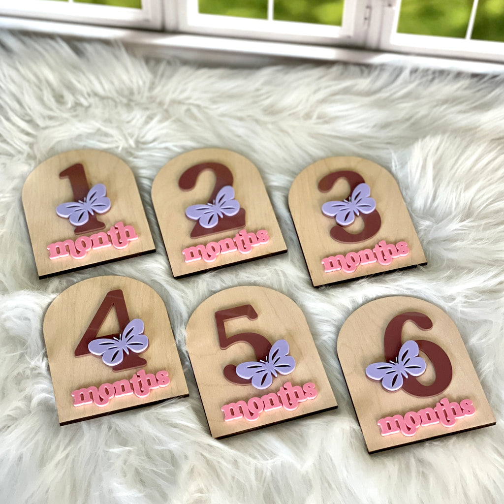 Butterfly Baby Milestone Cards