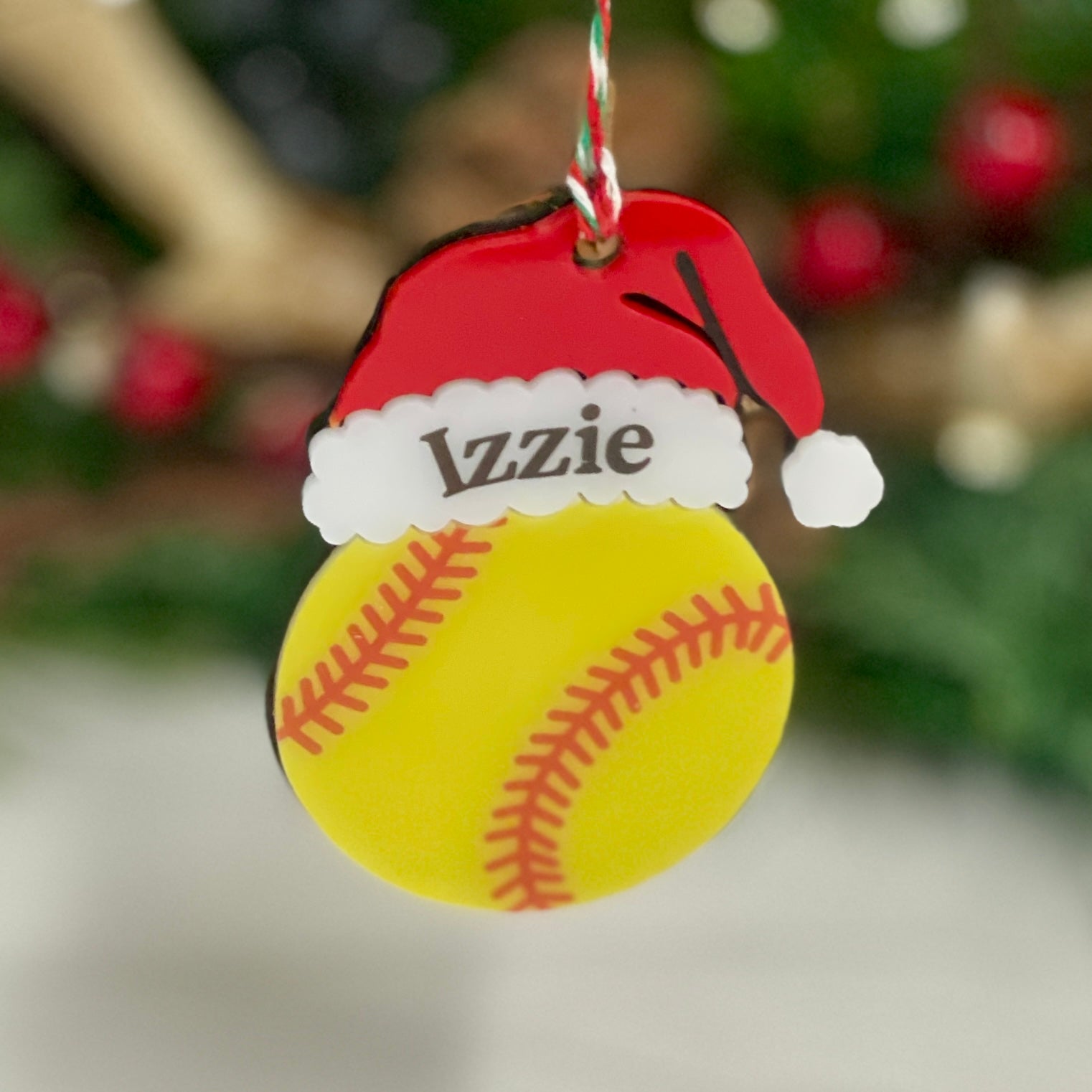 Santa Hat Sport Ball Ornaments