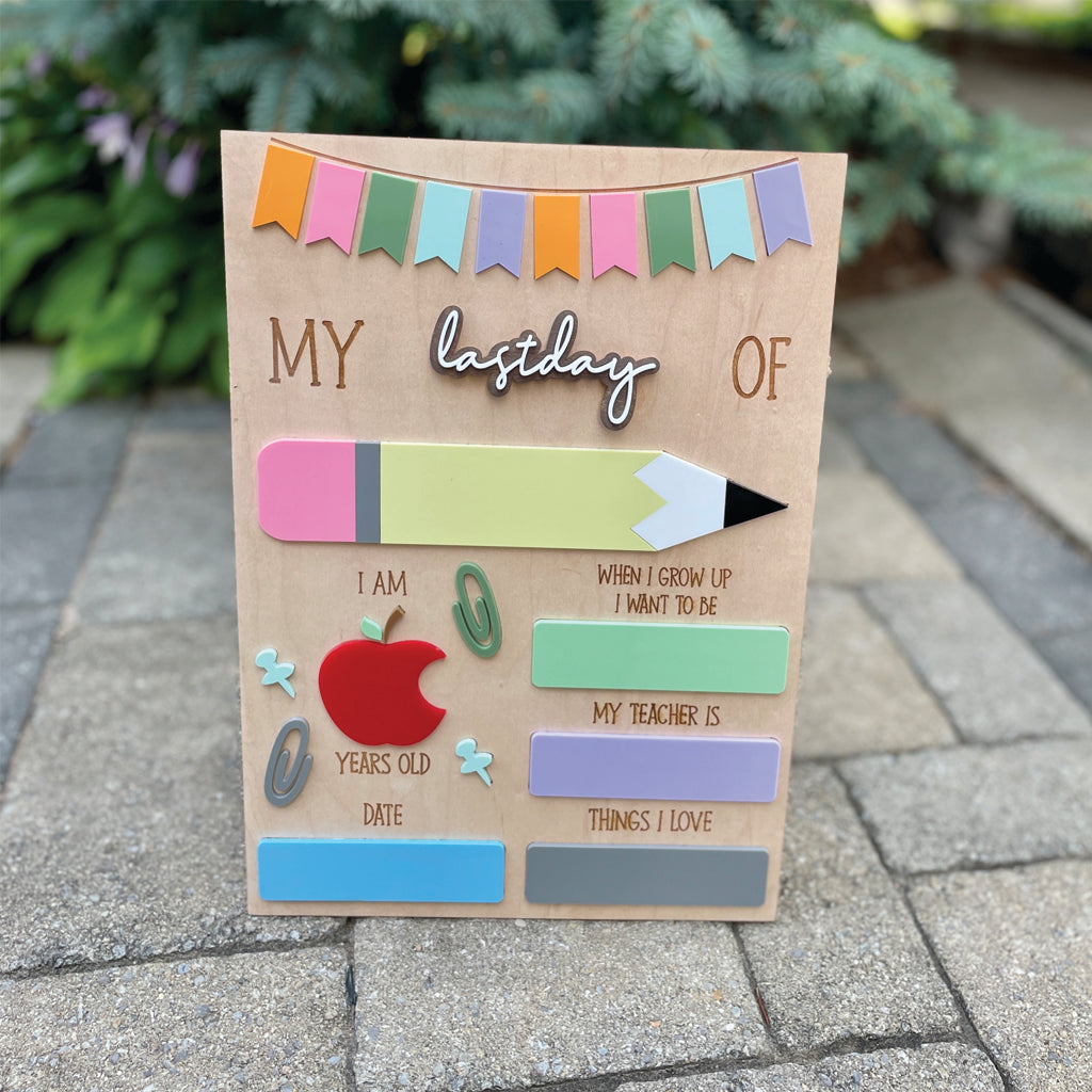 First Day & Last Day Of School Sign, Back To School Photo Prop