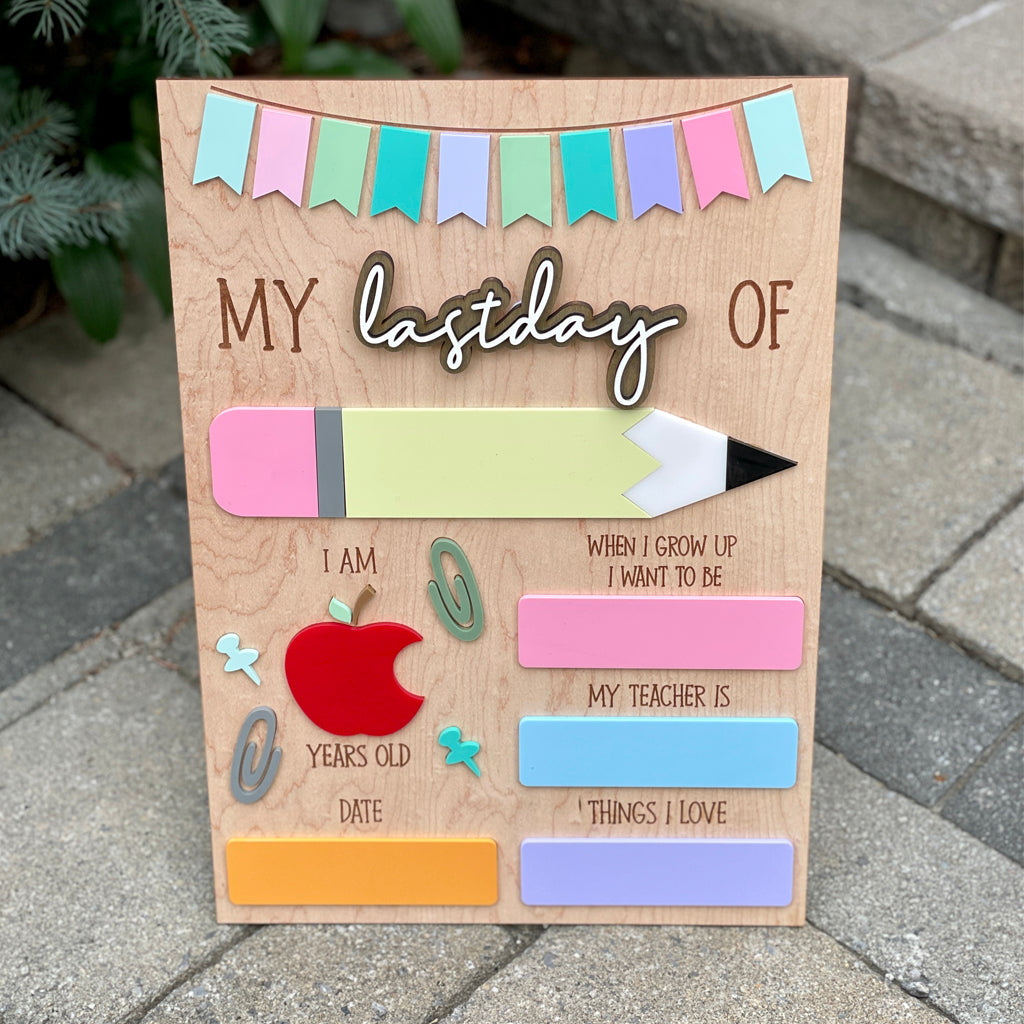First Day & Last Day Of School Sign, Back To School Photo Prop