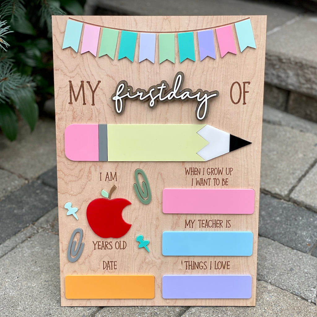 First Day & Last Day Of School Sign, Back To School Photo Prop