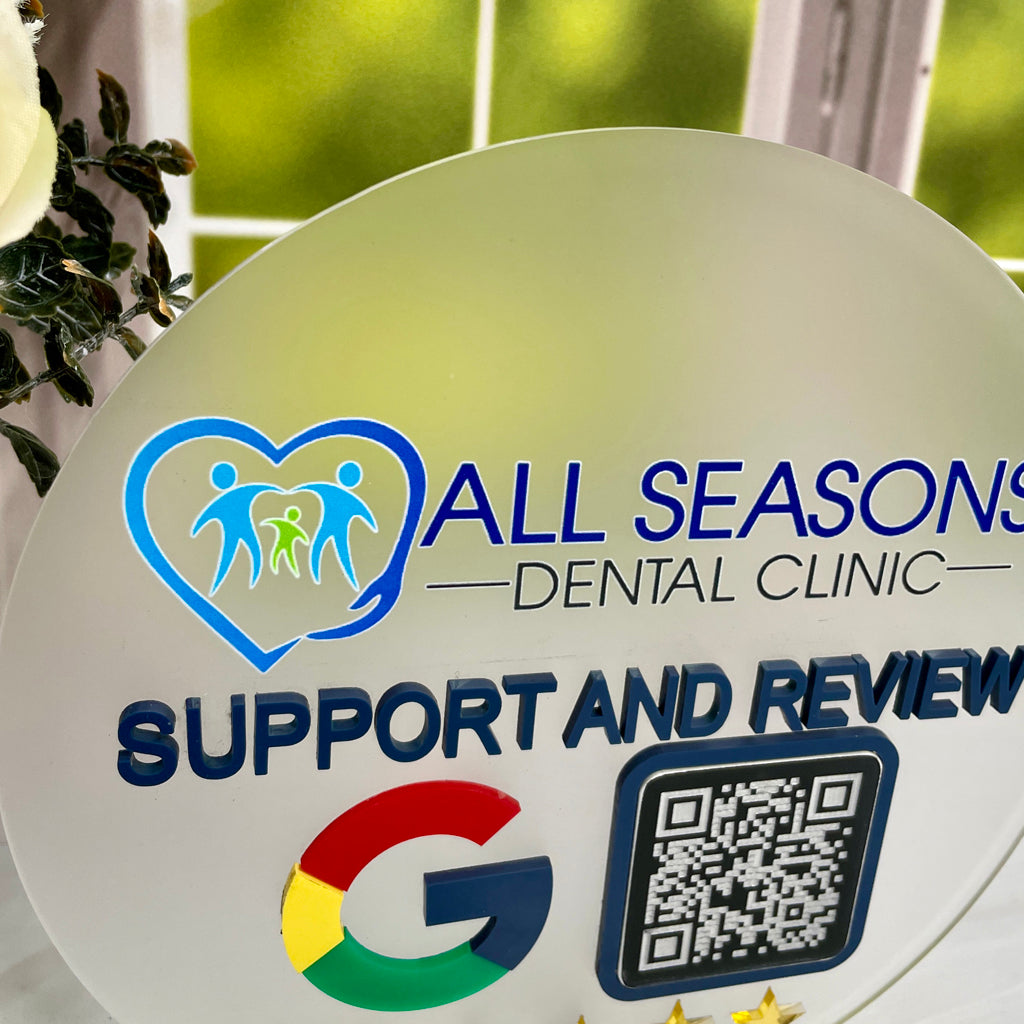 Google Review QR Code Signage, Business Review Link