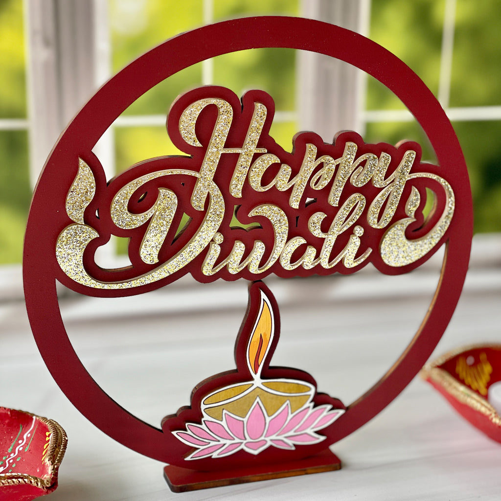 Happy Diwali Circle Frame