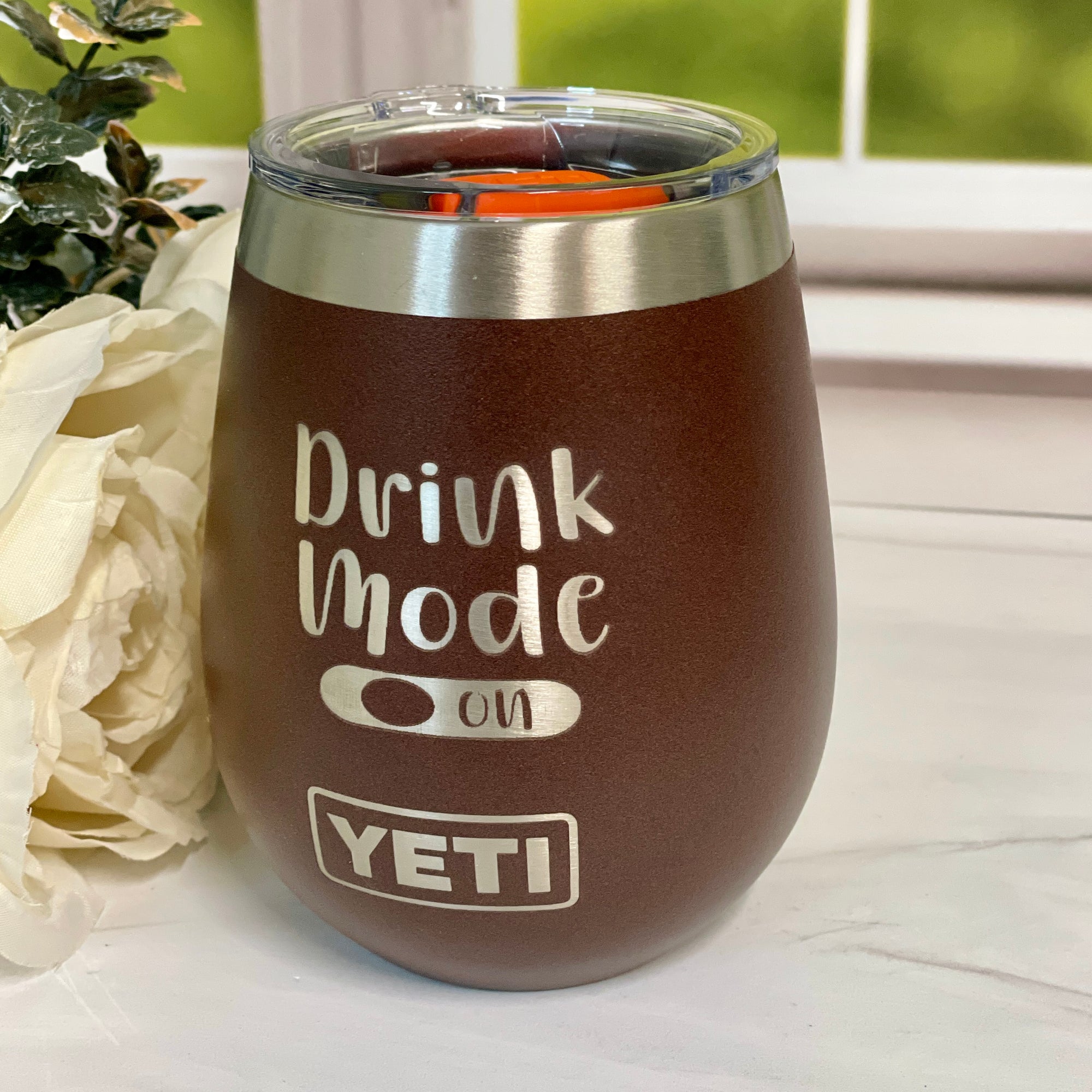 YETI 10oz/295ml Rambler Wine Tumbler - Personalized with Laser