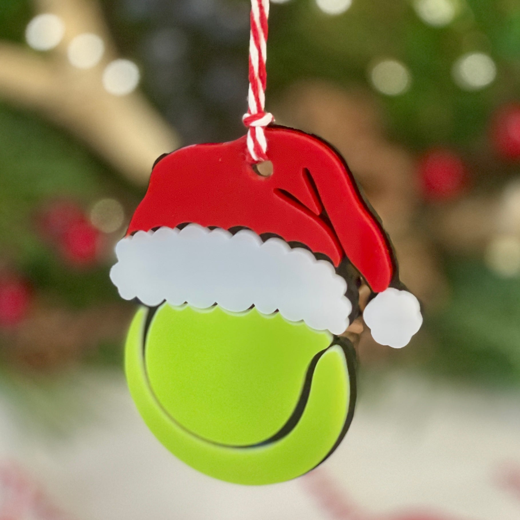 Santa Hat Sport Ball Ornaments