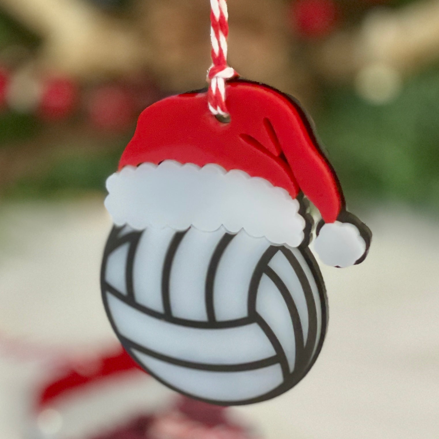 Santa Hat Sport Ball Ornaments