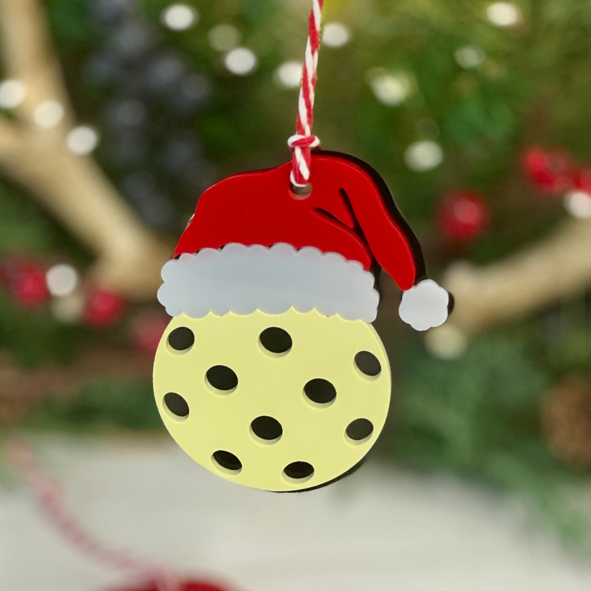 Santa Hat Sport Ball Ornaments