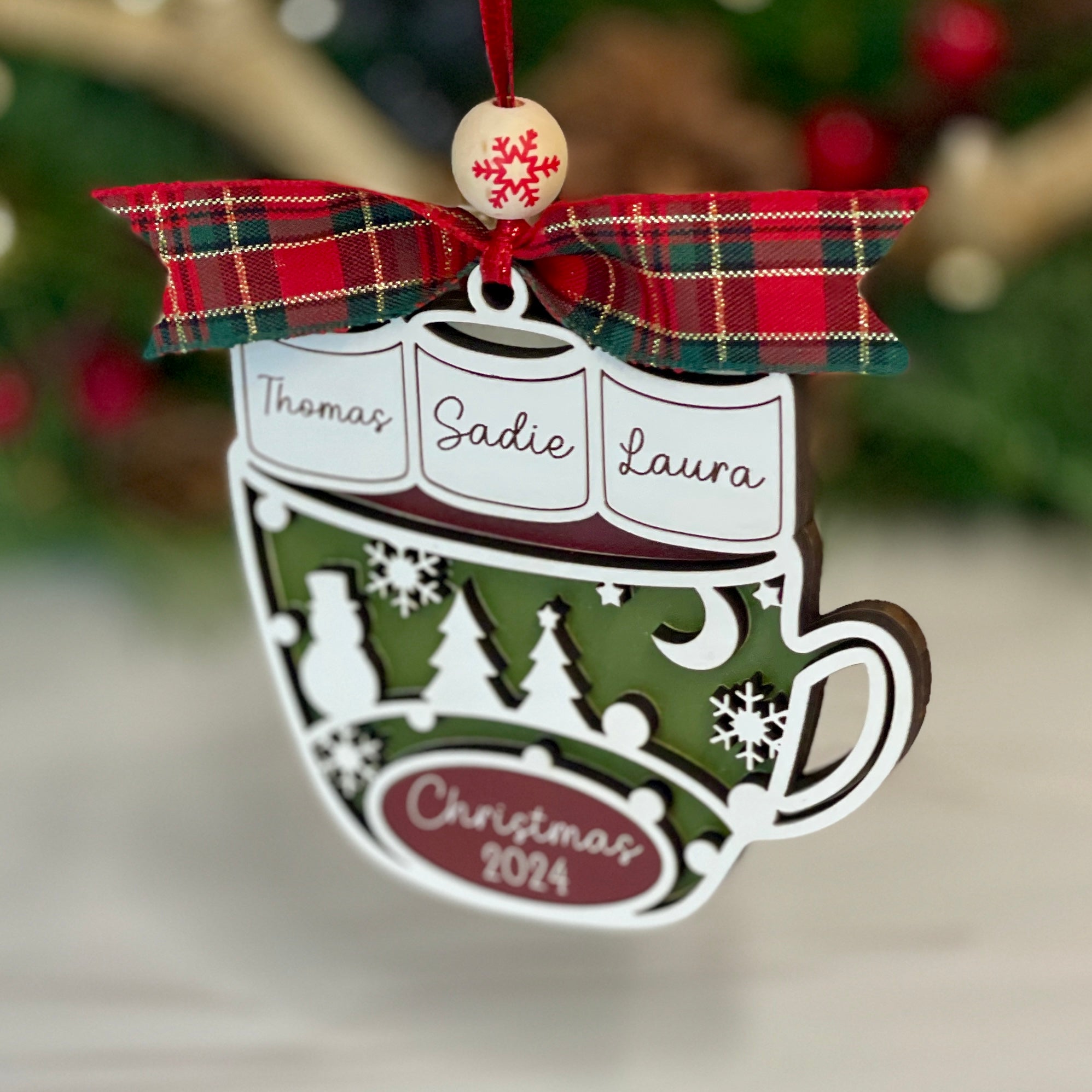 Personalized Christmas Ornament - Marshmallows