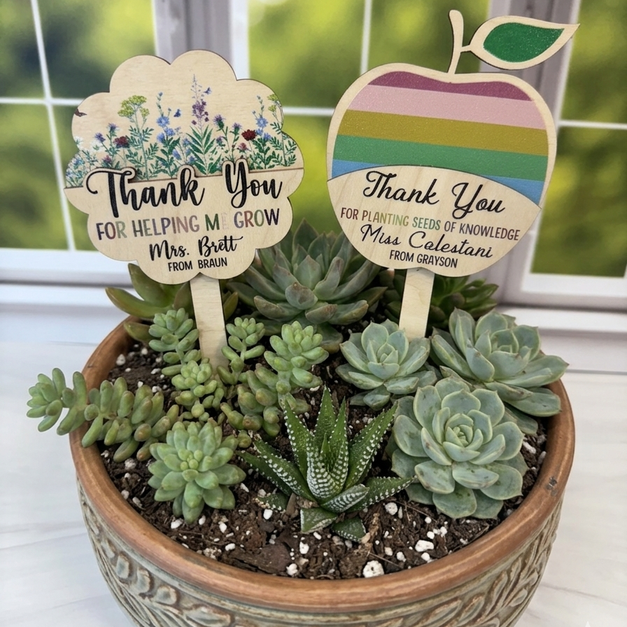 Thank You Plant Pick Gift Card Holder for Teachers