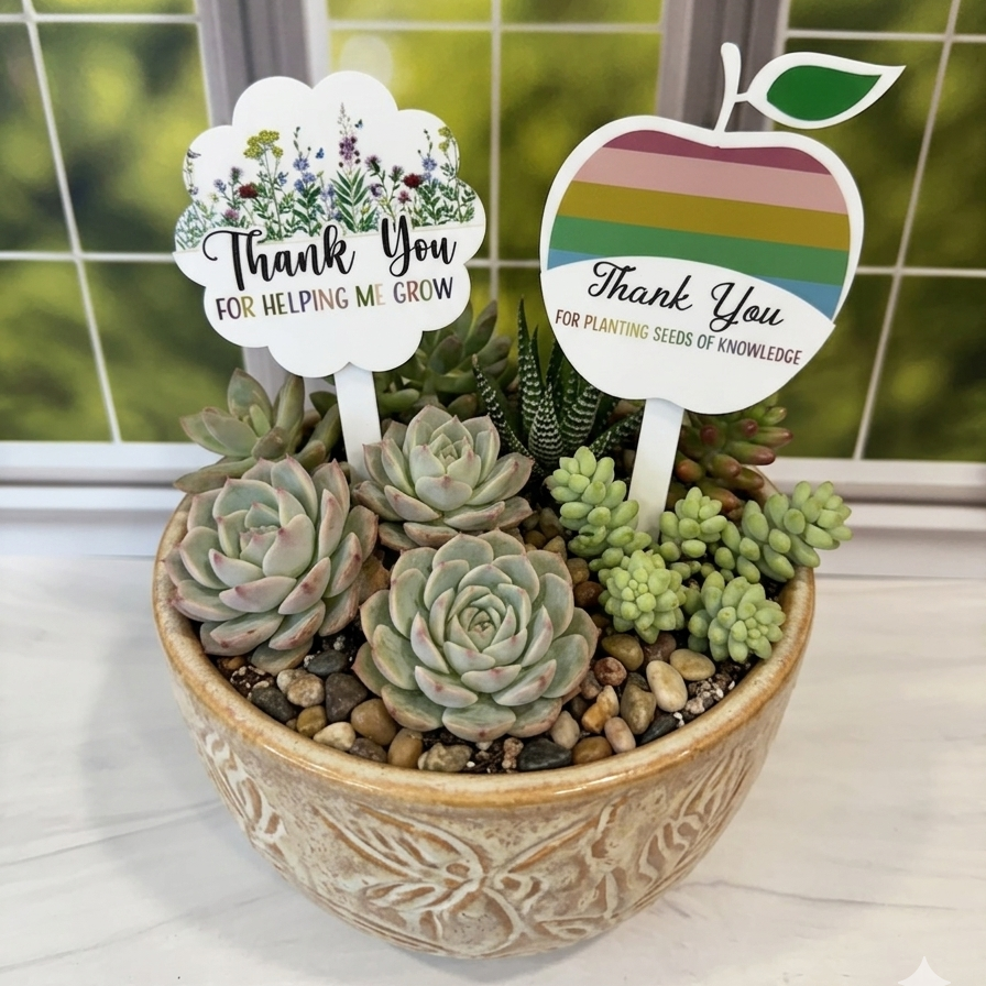 Thank You Plant Pick Gift Card Holder for Teachers