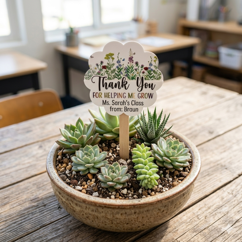 Thank You Plant Pick Gift Card Holder for Teachers