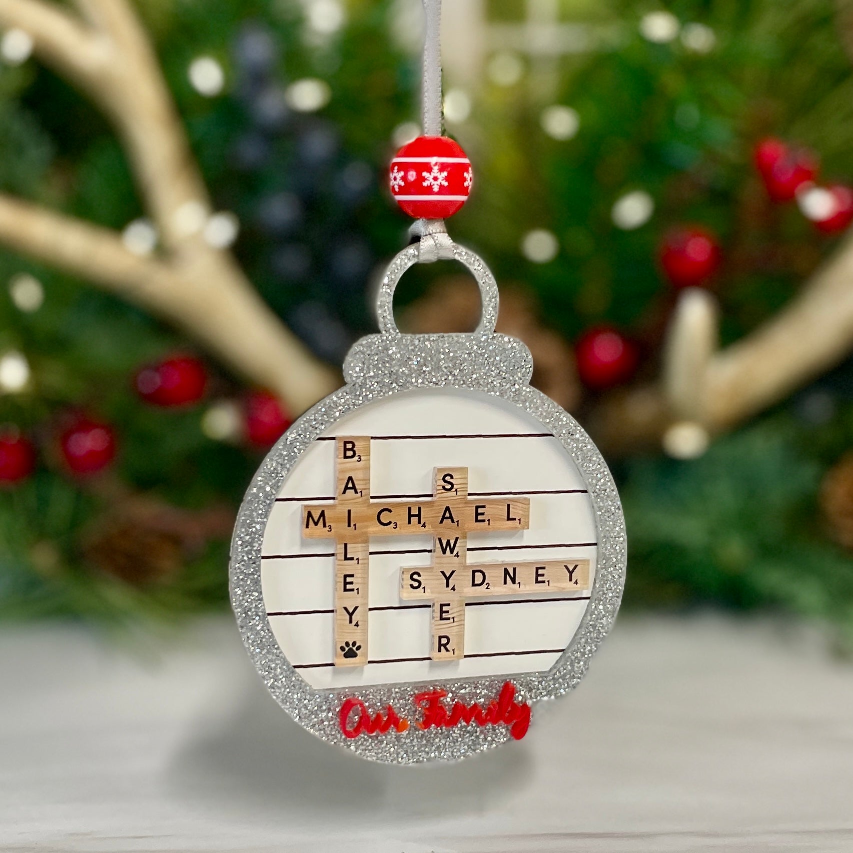 Family Scrabble Tile Ornament