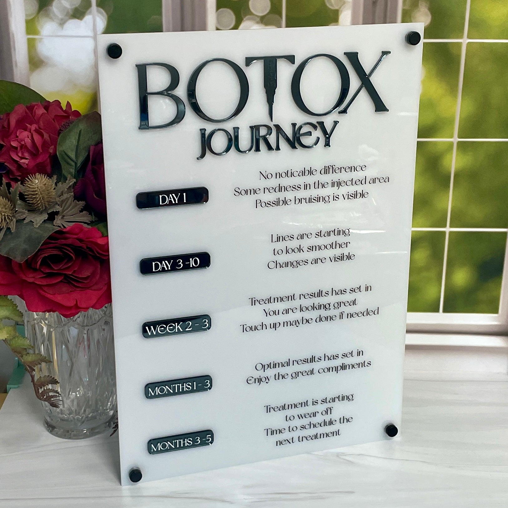 Botox Aftercare Advise Sign