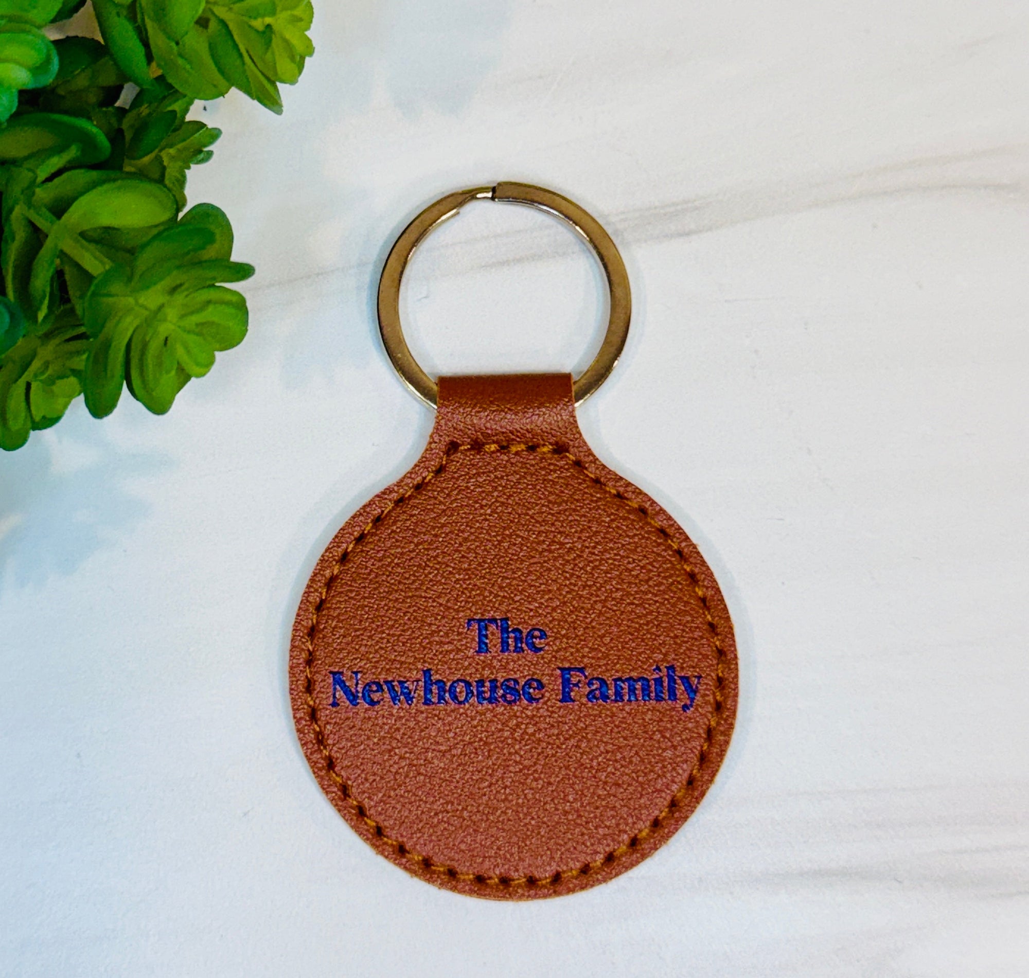 Custom PU Leather Keychain | Personalized Realtor Closing Gift