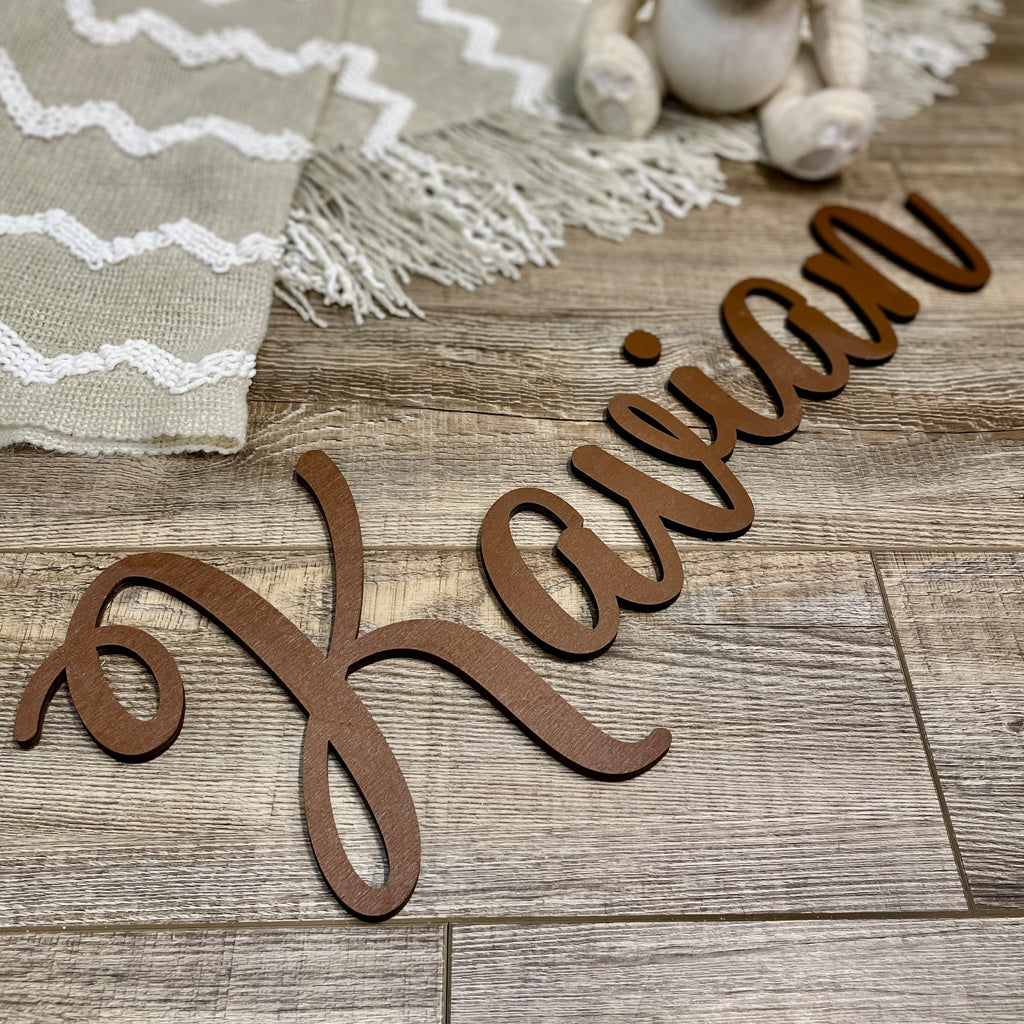 Decorative Script Name Wall Letters - Timeless Notions