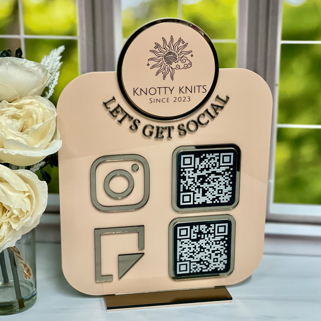 Social Media Signage With QR Codes