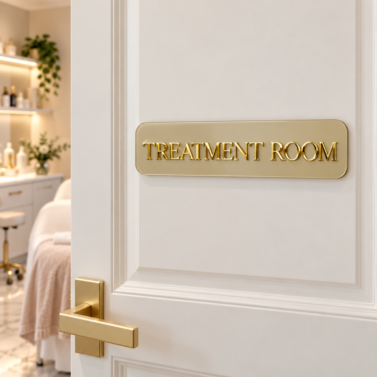 Custom Acrylic Door & Room Signs | Personalized 3D Lettering for Offices, Spas & Salons