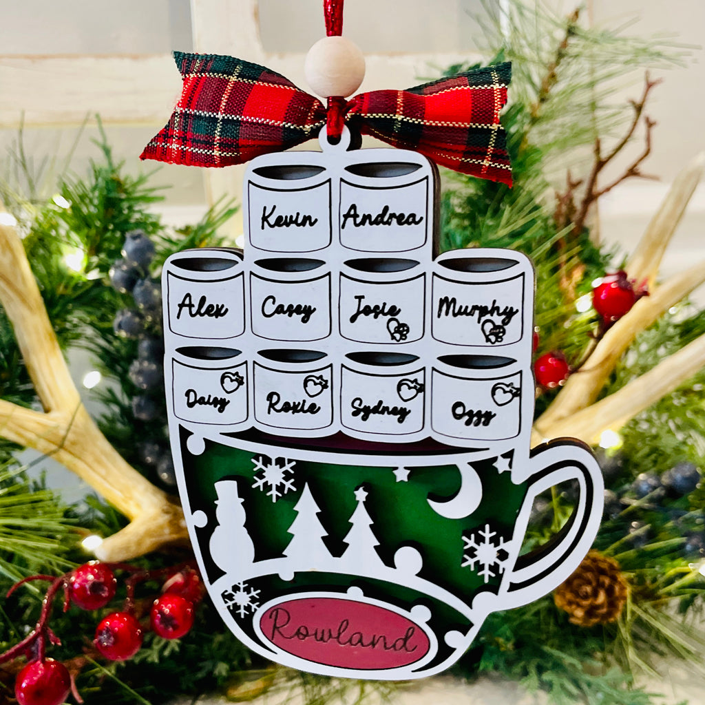 Personalized Christmas Ornament - Marshmallows