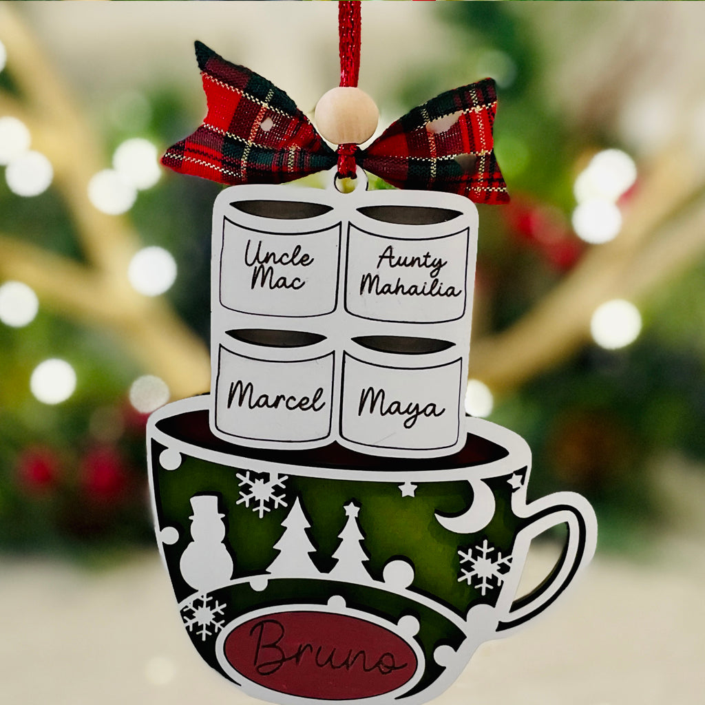 Personalized Christmas Ornament - Marshmallows