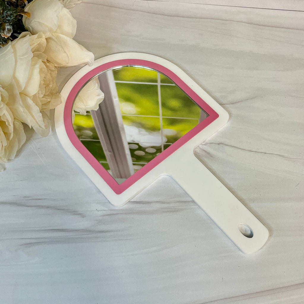 Personalized Handheld Mirror for Make Up Artist With UV Printed Logo