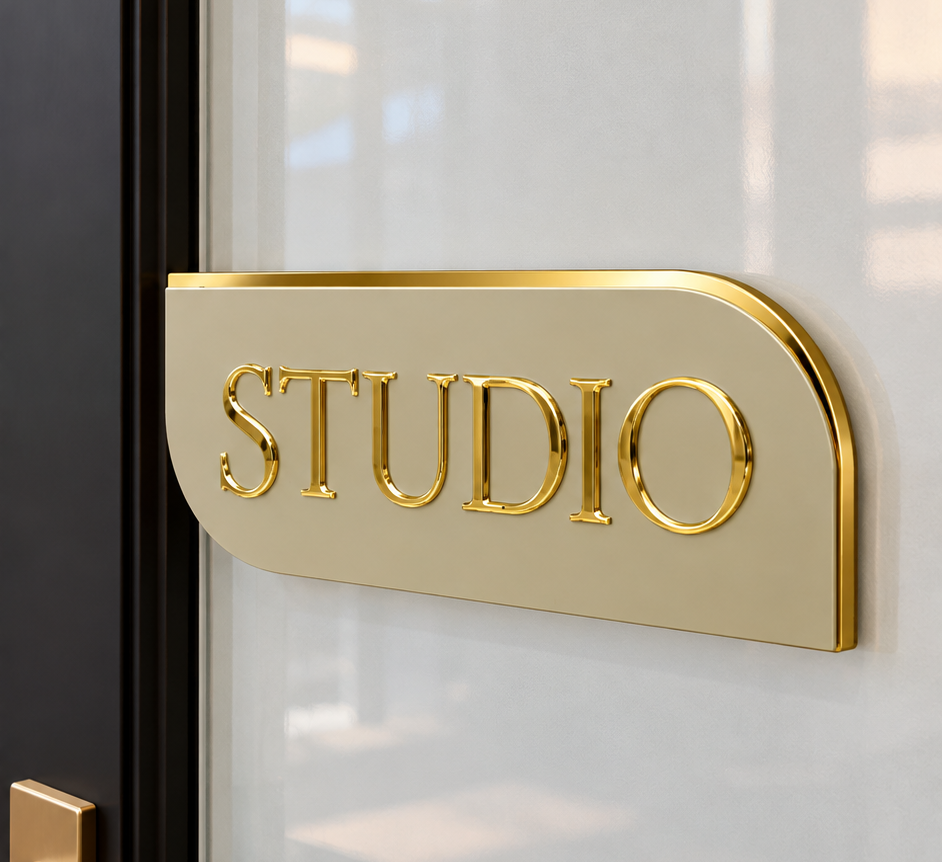 Custom Layered Acrylic Door Signs | 3D Office, Studio & Room Signage
