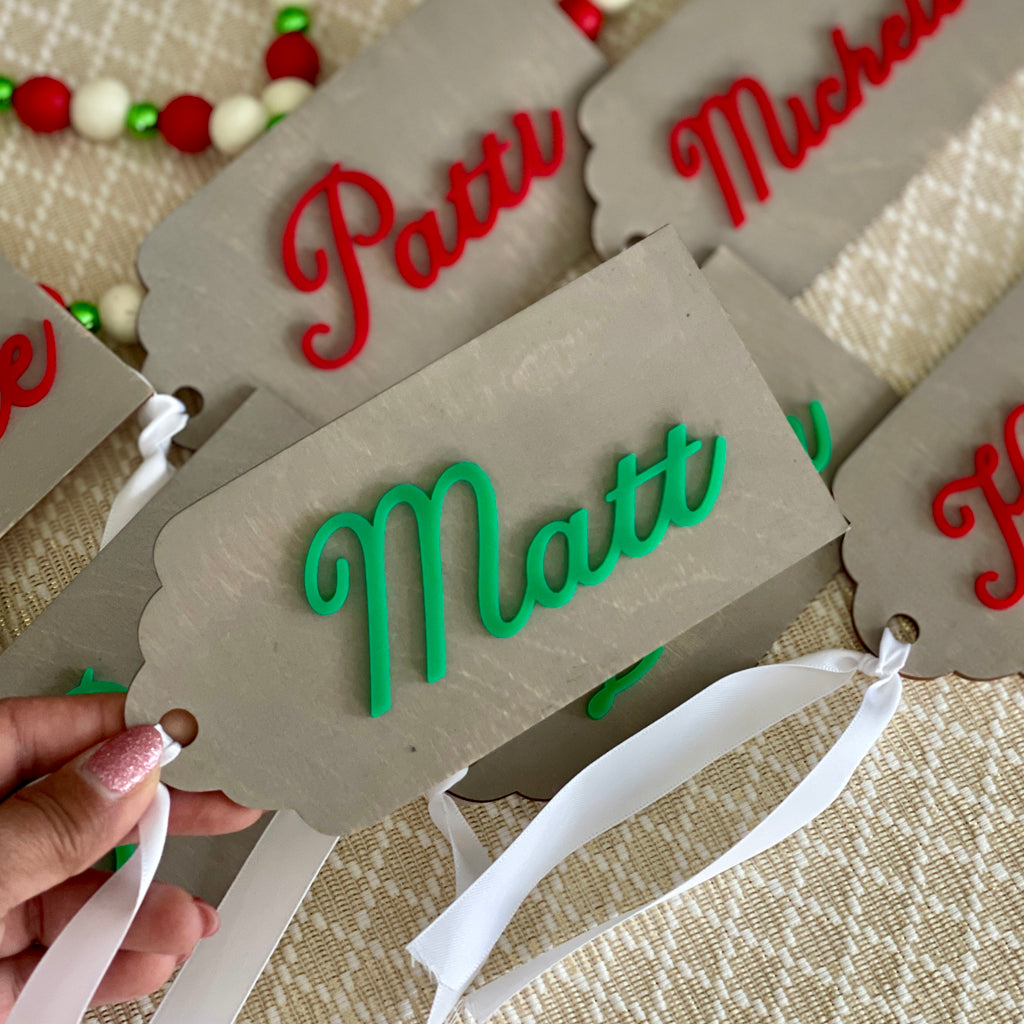 Large Christmas Gift Tags Personalized With Name