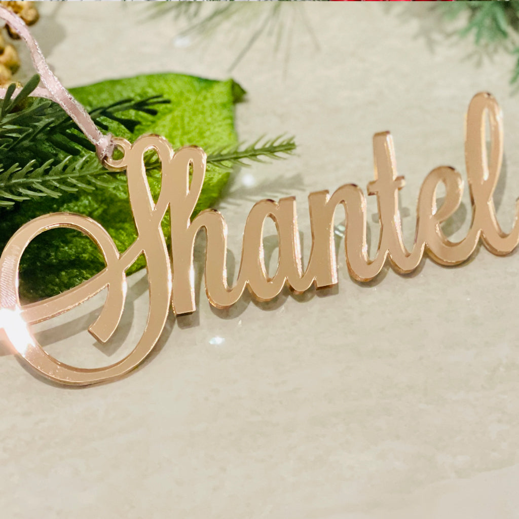 Personalized Christmas Stocking Name Tags or Name Ornament