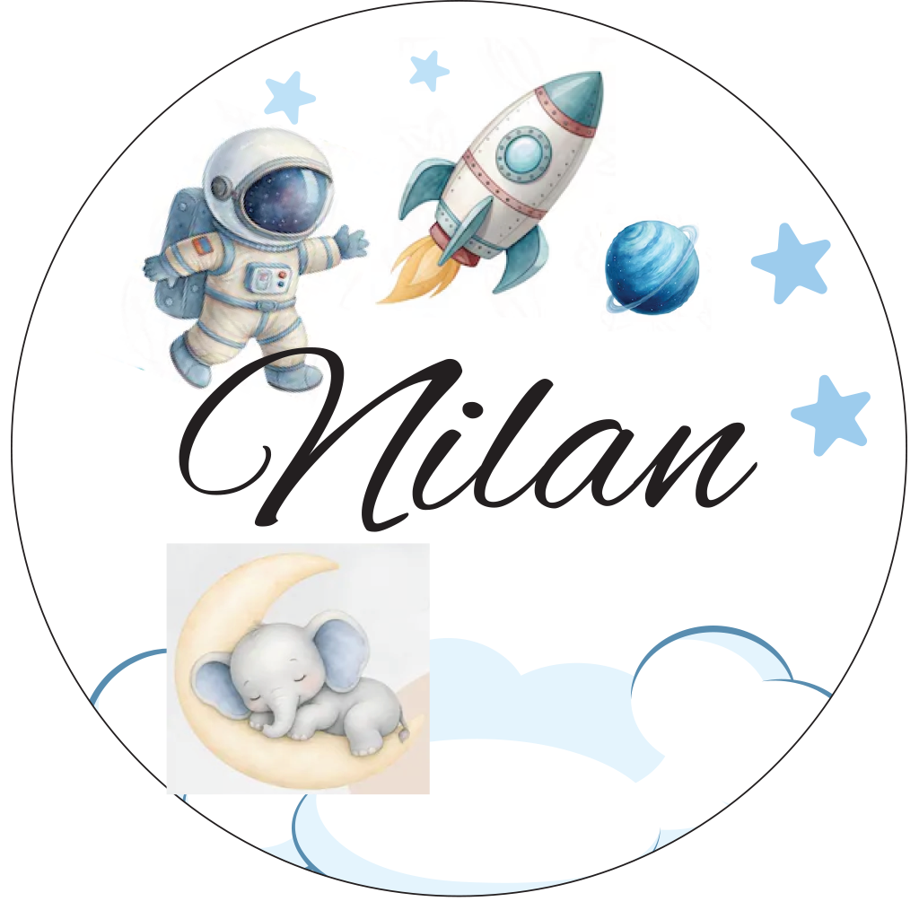 Personalized Space-Themed Baby Name Sign