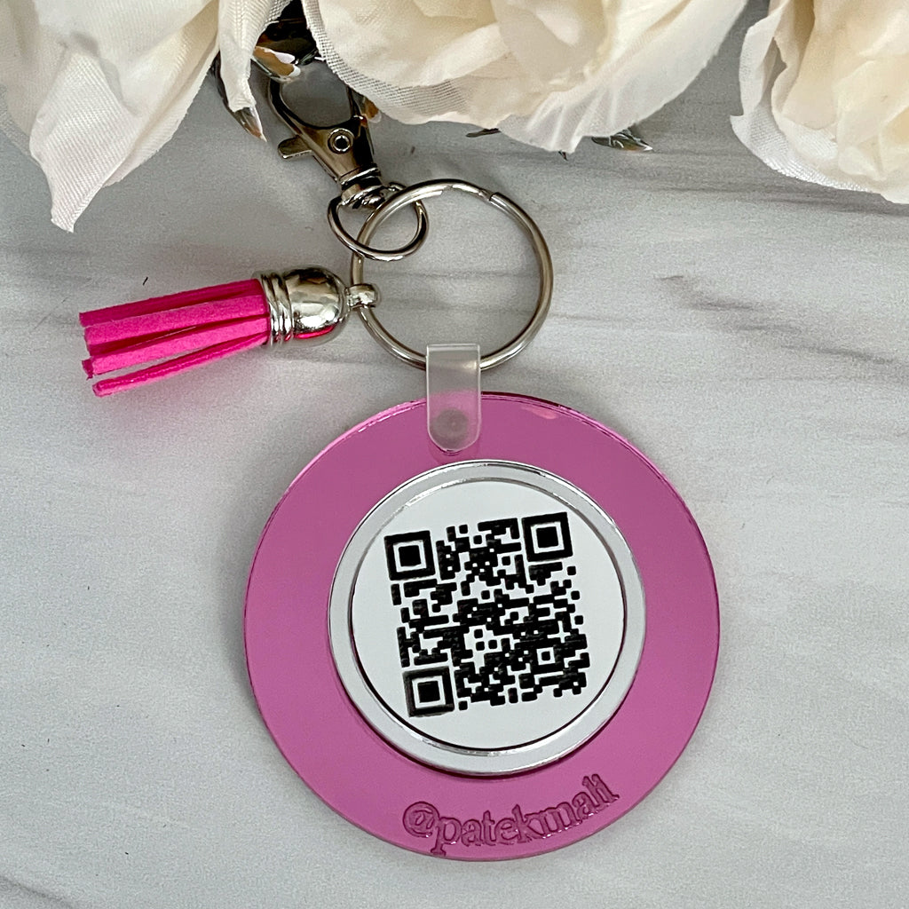 Scannable QR Code Keychain