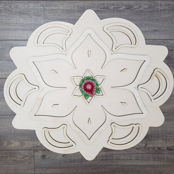 Wooden Rangoli Reusable Mat - Timeless Notions