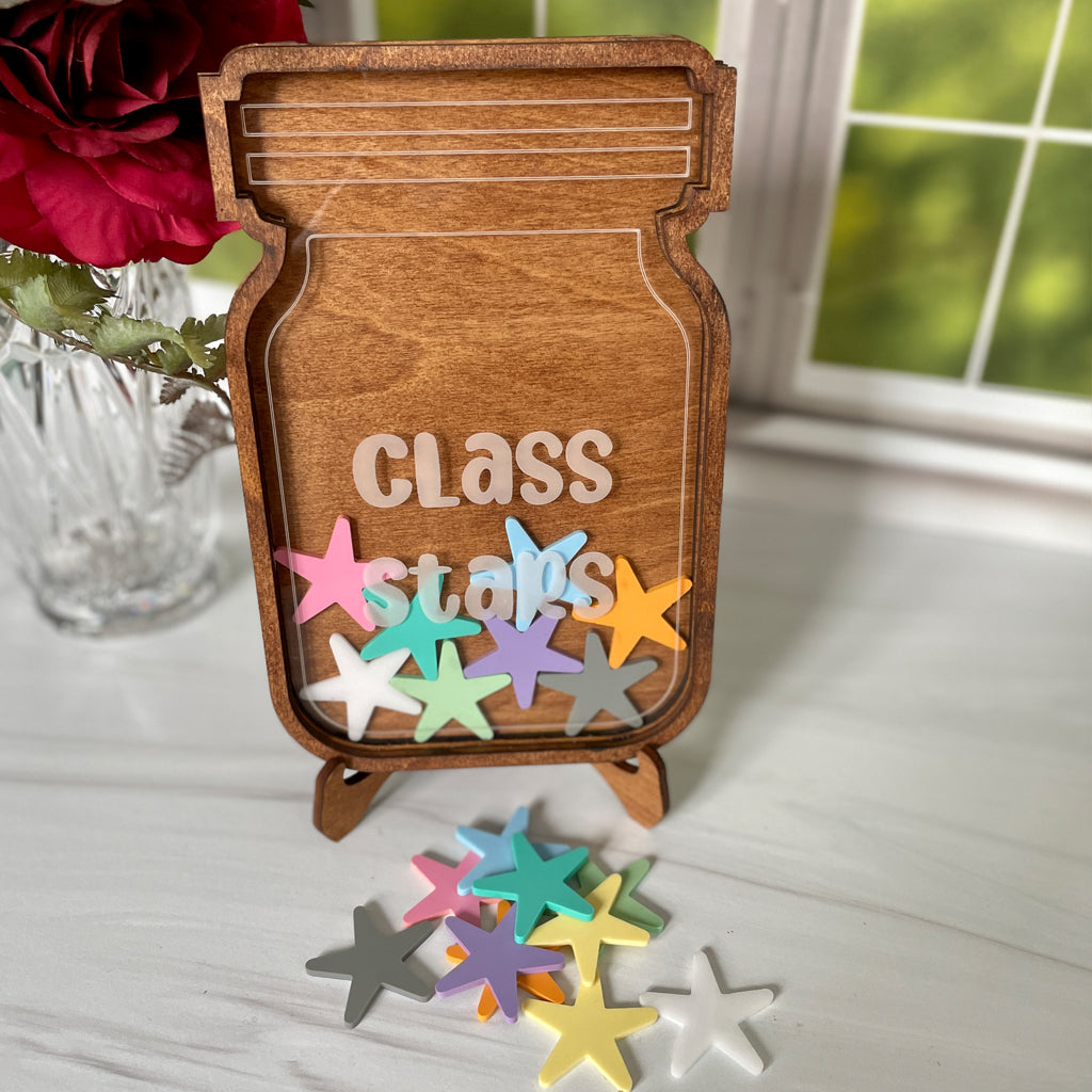 Class Stars Reward Jar With Tokens