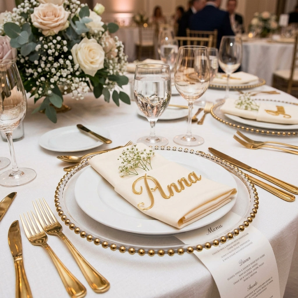 Personalized Laser Cut Acrylic Name Cutouts | Custom Wedding Place Cards