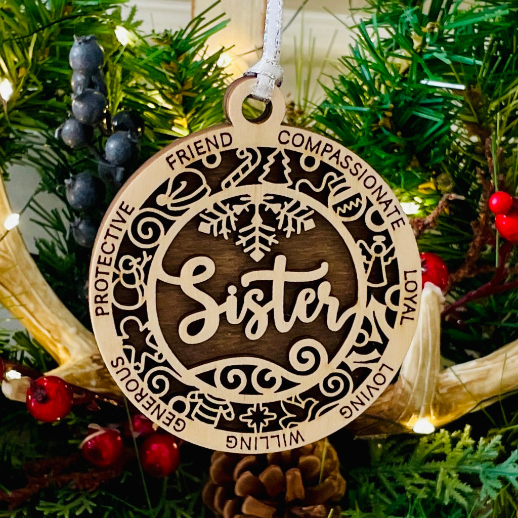 Family Theme Christmas Ornament
