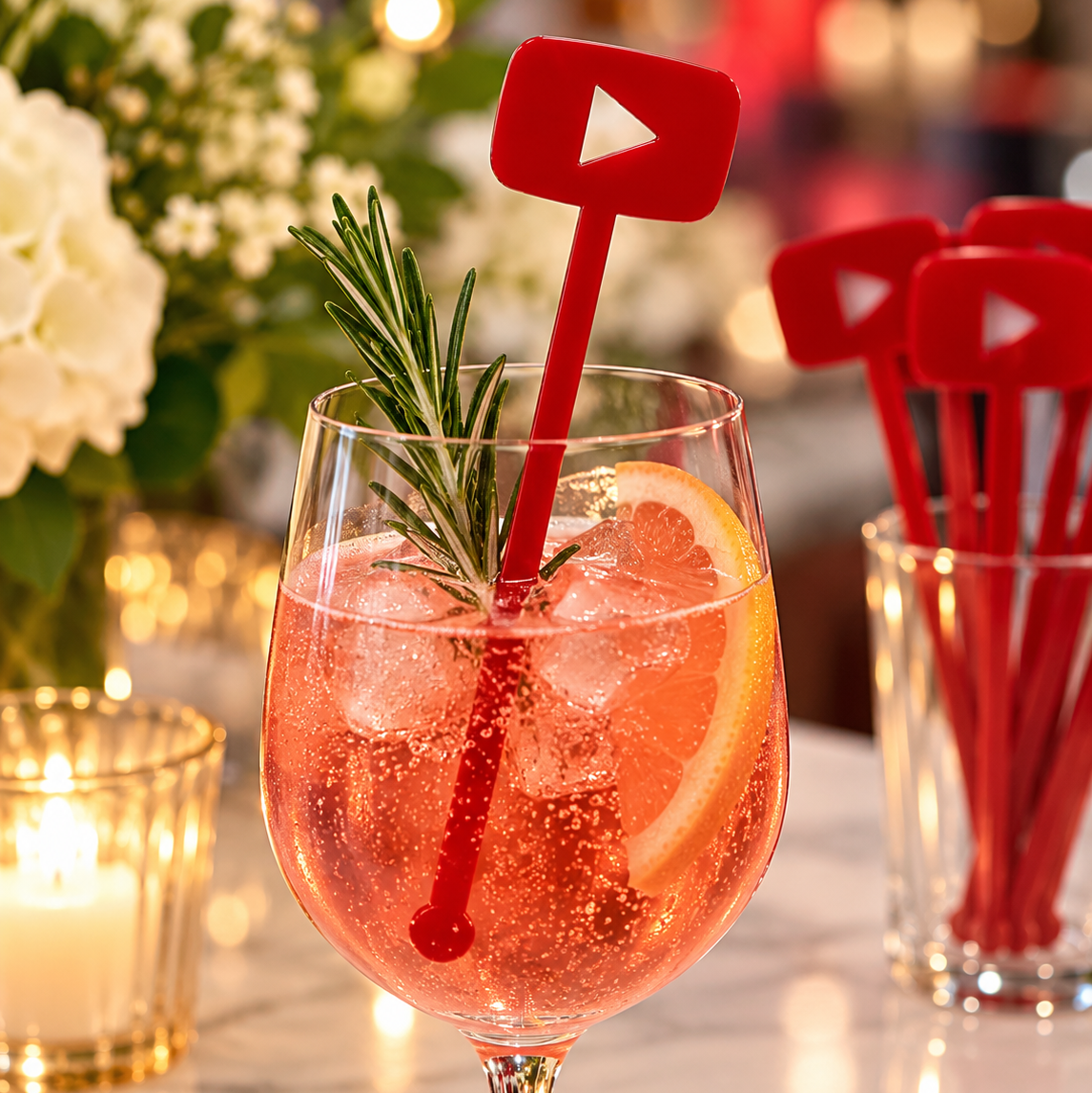 Custom Branded Cocktail Stir Sticks | Acrylic Drink Stirrers with Company Logo