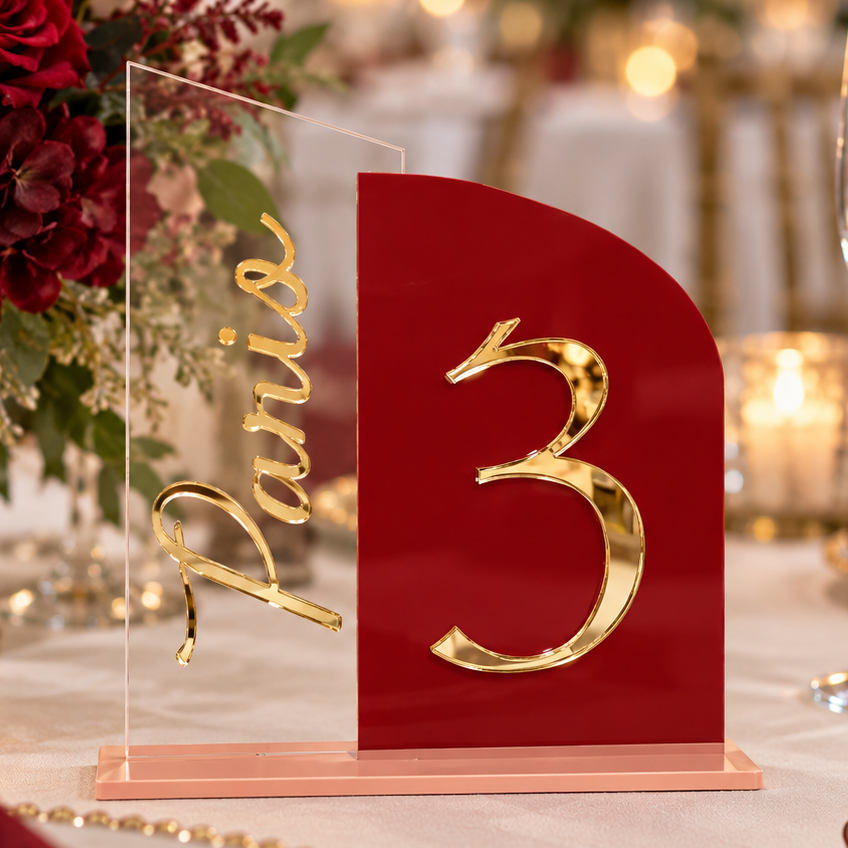 Personalized Travel Wedding Table Numbers | Custom Destination Signs
