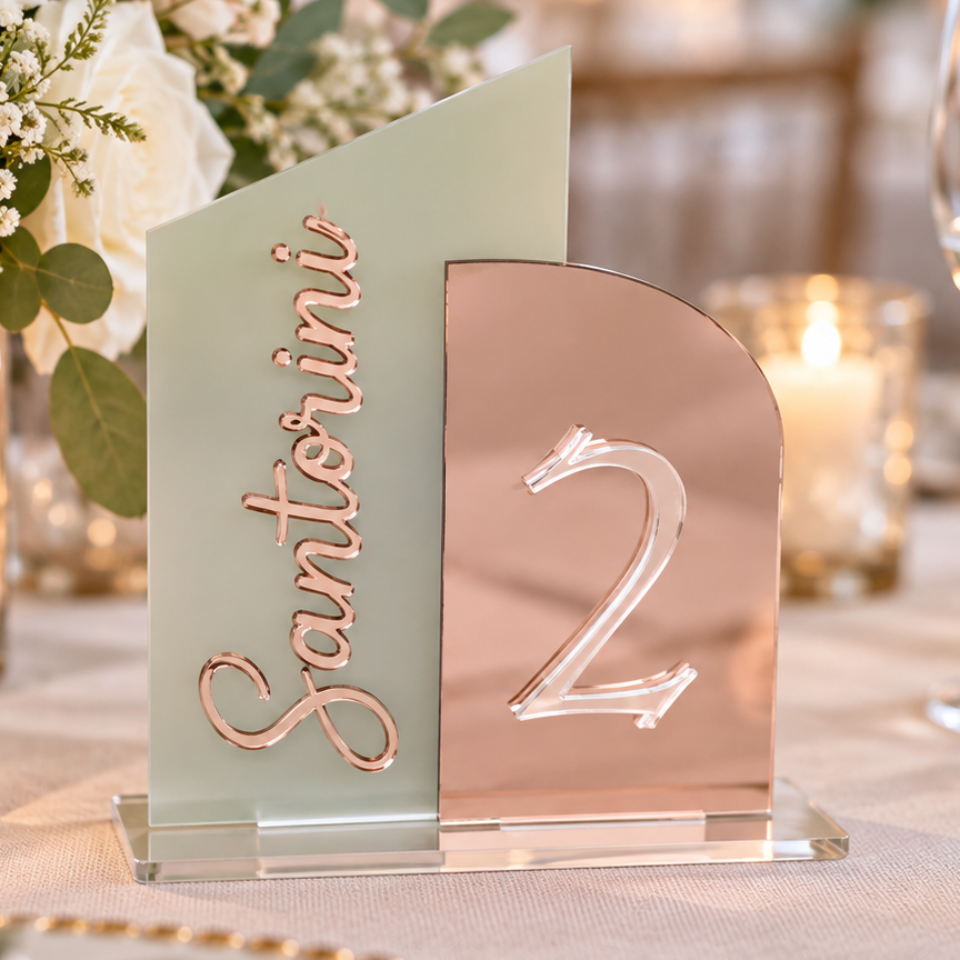 Personalized Travel Wedding Table Numbers | Custom Destination Signs