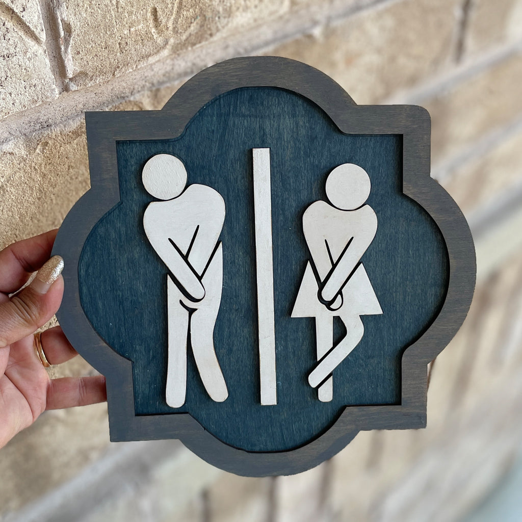 Unisex Bathroom Symbol, All Gender Restroom Sign