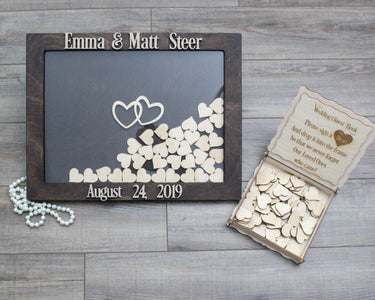 Alternative Wedding Guest Book Drop Box With Hearts