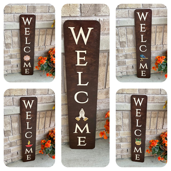 Welcome Changeable Signs Welcome Interchangeable Sign With Indian Themes - Timeless Notions