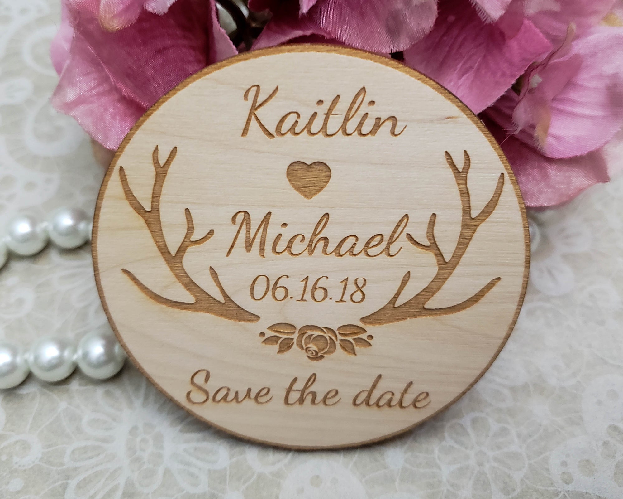 Rustic Wedding Save The Date Magnet
