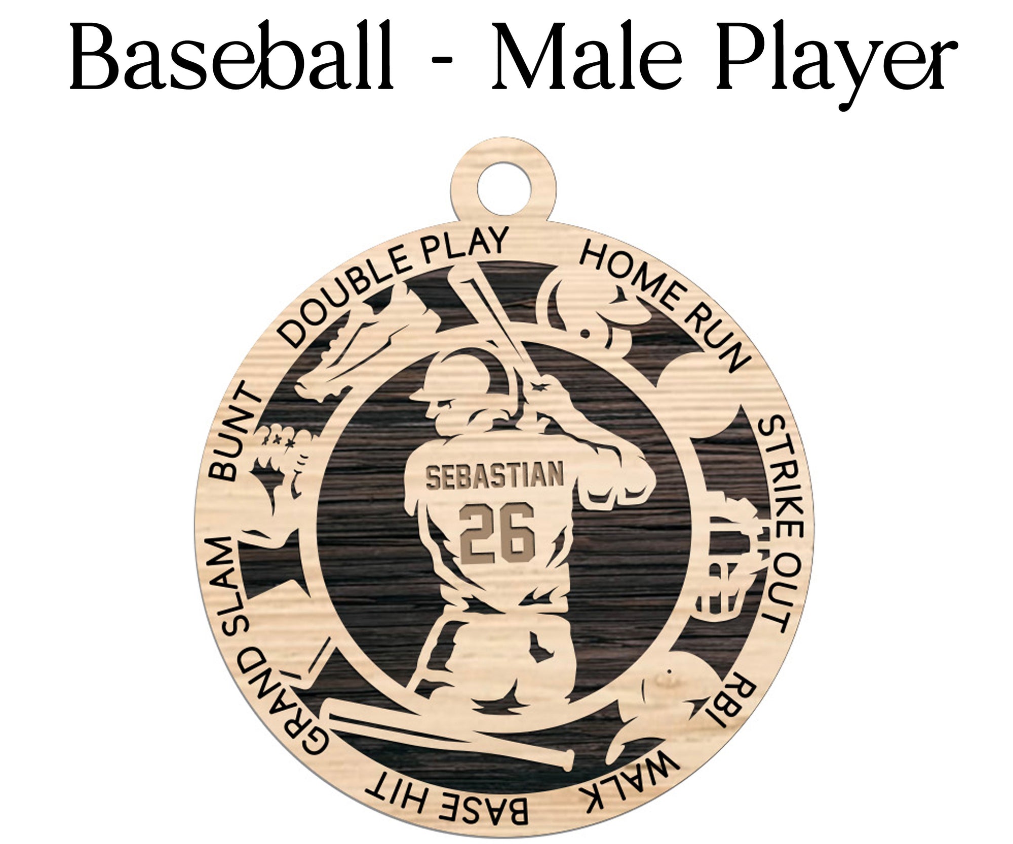Personalized Baseball Player Ornament