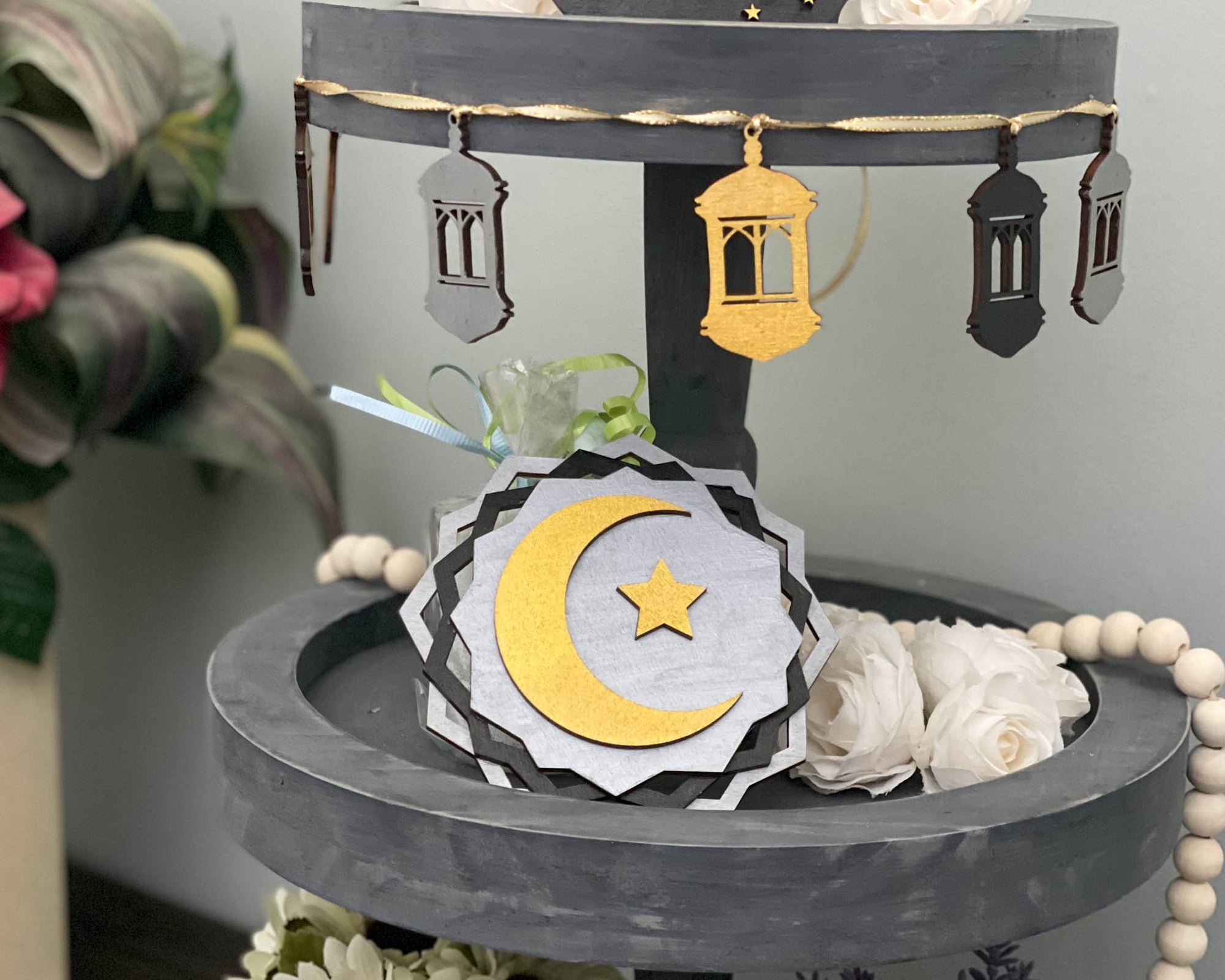 Ramadan Eid Tiered Tray Set, Islamic Decorations